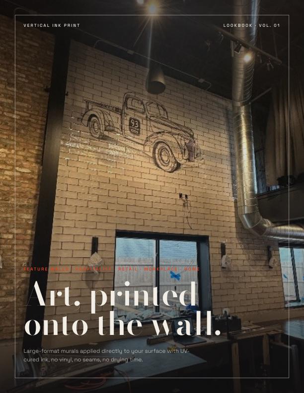 VIP Lookbook Volume 01 cover featuring a printed brewery wall